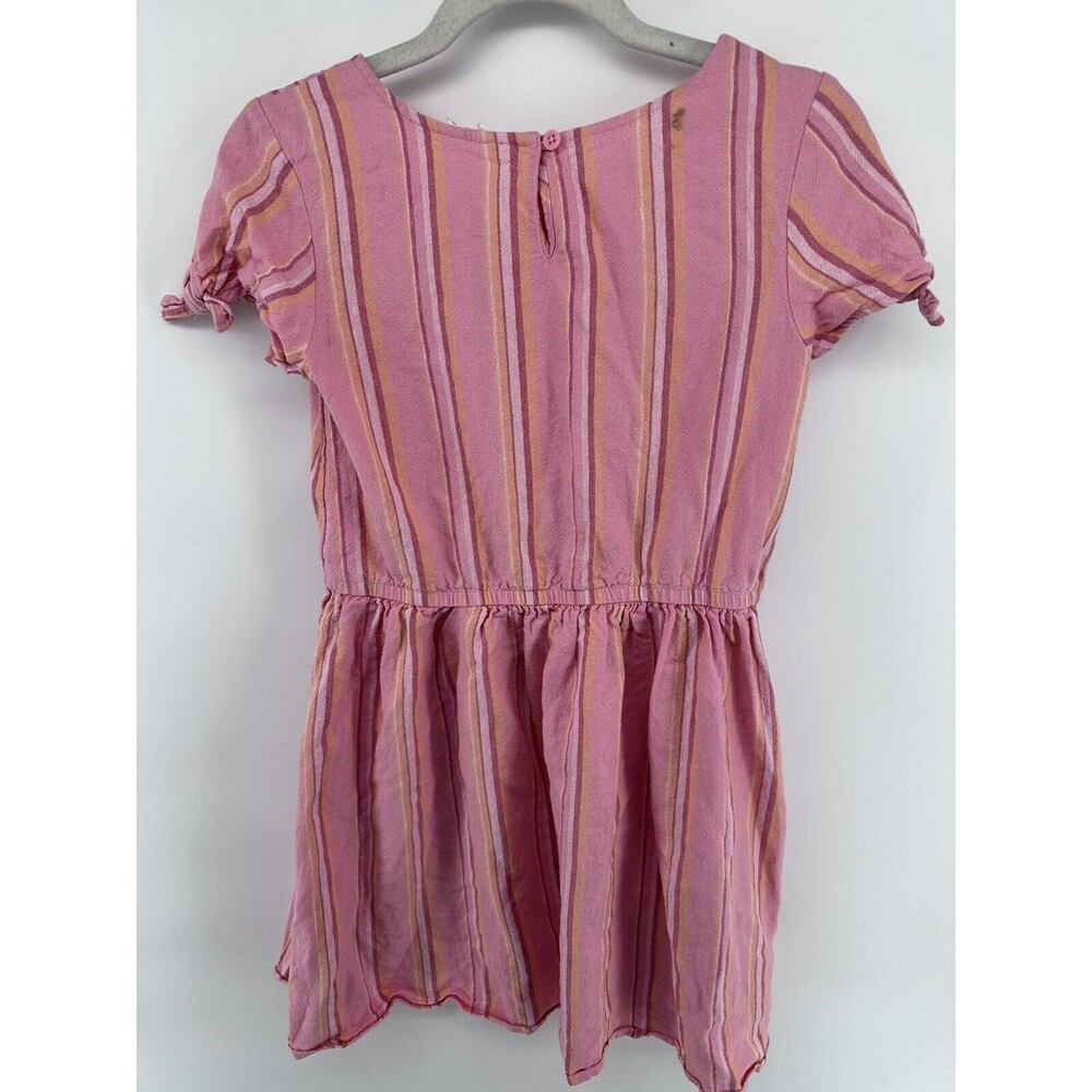 Size XL 12 Gap Kids Multi Color Stripe Linen Rayon Swing Dress - Picture 3 of 5
